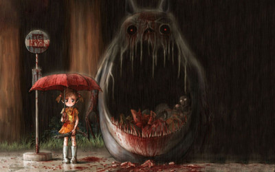 

Movie My Neighbor Totoro Rain Shotgun Scary Totoro HD Wallpaper Background Paper Print(12 inch X 18 inch, Rolled)