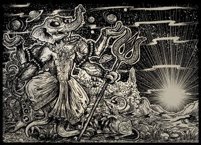

The Dancing Ganapati Paper Print(36 inch X 24 inch)