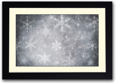 

Grey and White Snow Art Fine Art Print(14 inch X 20 inch, Framed)