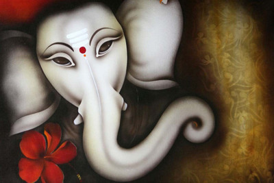 

Divine Ganesh Blessings Paper Print(12 inch X 18 inch, Rolled)