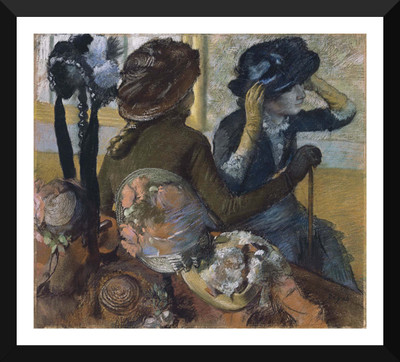 

Tallenge - At The Milliner's by Edgar Degas - Framed A3 Size Poster Paper Print(17 inch X 12 inch)