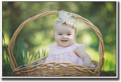 

Baby girl in basket Fine Art Print(12 inch X 18 inch, Rolled)