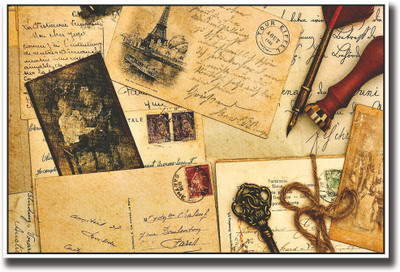

Old vintage letters Fine Art Print(12 inch X 18 inch, Rolled)