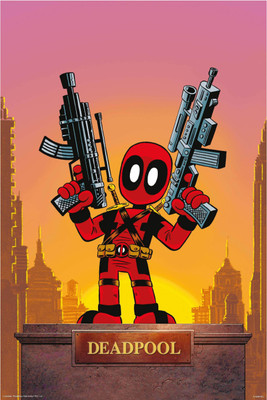 

Deadpool mini (Officially Licensed) poster Paper Print(24 inch X 16 inch, Rolled)
