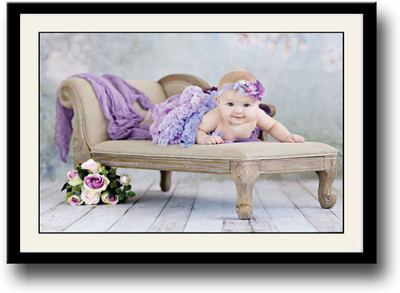 

Cute baby on couch Fine Art Print(10 inch X 14 inch, Framed)