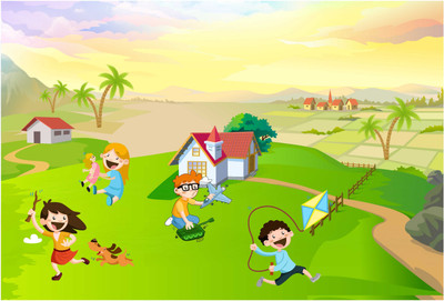 

Kid's Play Wallpaper Photographic Paper(13 inch X 19 inch, Rolled)