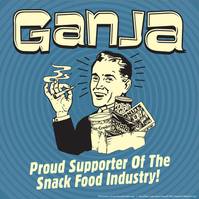 53% OFF on bCreative Ganja Proud Supporter Of The Snack Food Industry (Officially Licensed) Paper Print(12 inch X 12 inch)