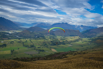 

Sports Paragliding New Zealand Queenstown Landscape Wall Poster Paper Print(12 inch X 18 inch, Rolled)