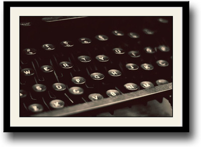 

Vintage typewriter keys Fine Art Print(10 inch X 14 inch, Framed)