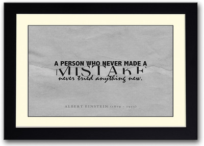 

Albert Einstein Mistake Quote Fine Art Print(14 inch X 20 inch, Framed)