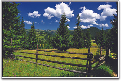 

Fence in the Mountains Paper Print(12 inch X 18 inch)