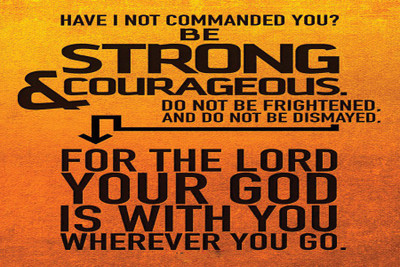 

ESP Creation Be Strong And Courageouse 12x18 Inch Paper Poster Paper Print(18 inch X 12 inch, Rolled)