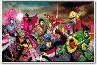 

Marvel Characters Animated Paper Print(12 inch X 18 inch)