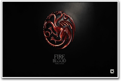 

Fire and Blood Targaryen GOT Paper Print(12 inch X 18 inch)
