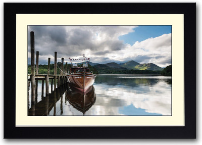 

Boat in the lake Fine Art Print(14 inch X 20 inch, Framed)