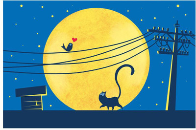 

Rooftop Cat Fine Art Print(24 inch X 16 inch, Rolled)