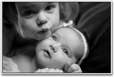 

Two Cute Babies black and white Paper Print(12 inch X 18 inch)