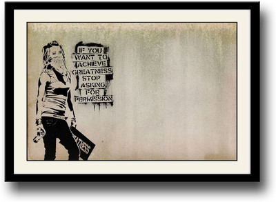 

Stop asking for permission quote Fine Art Print(10 inch X 14 inch, Framed)