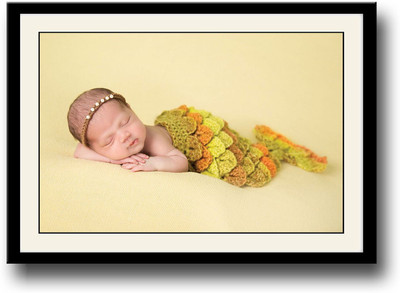 

Super cute baby mermaid Fine Art Print(10 inch X 14 inch, Framed)