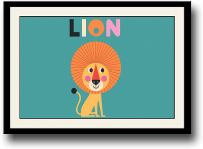 

Lion Colourful artistic Fine Art Print(10 inch X 14 inch, Framed)