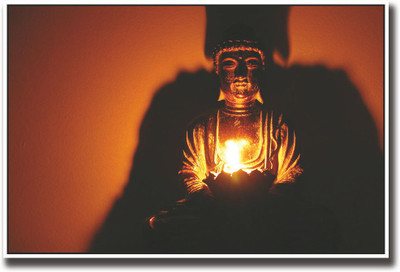 

Candle lit Buddha Fine Art Print(12 inch X 18 inch, Rolled)