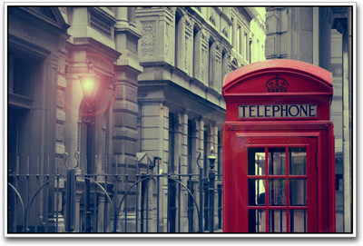 Telephone Booth Paper Print(12 inch X 18 inch)