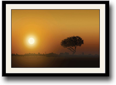 

Foggy Sunset Fine Art Print(10 inch X 14 inch, Framed)
