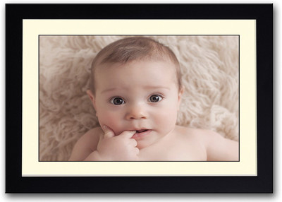 

Baby With Finger In Mouth Fine Art Print(14 inch X 20 inch, Framed)