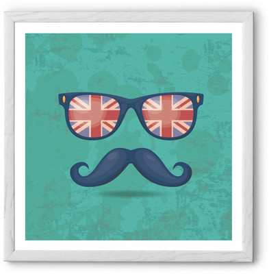 

Hulkut Moustache Love Art Print with white frame 24 * 24 Inches Fine Art Print(26 inch X 1 inch, Framed)
