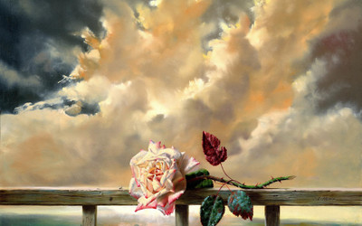 

Tallenge - Valentine’s Day Gift - Beautiful Painting Of A Rose - A3 Size Premium Quality Rolled Poster Paper Print(16.5 inch X 11.7 inch, Rolled)