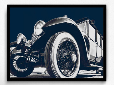 Seven Rays Vintage Car Framed Poster Paper Print (Small) Paper Print(13 inch X 17 inch)