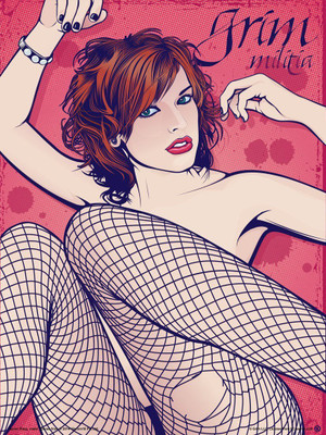 

Posterhouzz Grim Milita Girl In Fishnets Fine Art Print(18 inch X 12 inch, Rolled)