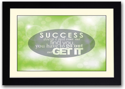 

Success Motivational Quote Fine Art Print(14 inch X 20 inch, Framed)