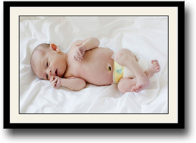 

Newborn baby looking Fine Art Print(10 inch X 14 inch, Framed)