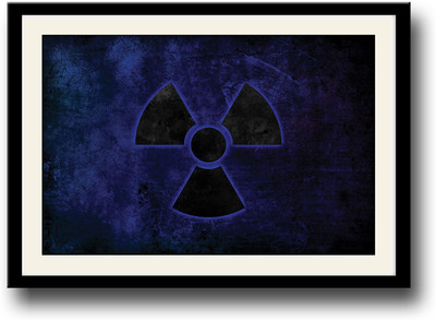 

Blue radioactive sign Fine Art Print(10 inch X 14 inch, Framed)