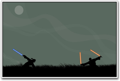 

Lightsaber Minimalistic Paper Print(12 inch X 18 inch)