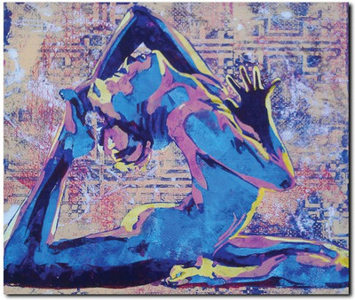 75% OFF on Stybuzz Girl Dancing Art Frameless Canvas Art(22 inch X 18 inch)