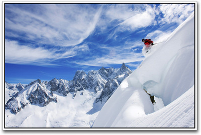 

Skiing in Snow Paper Print(12 inch X 18 inch)