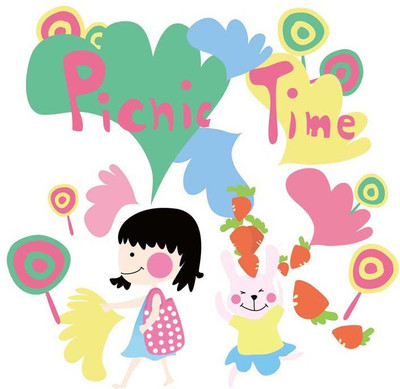 

Picnic Time- Lets have Fun - Medium Size Ready To Frame Rolled Digital Art Print On Photographic Paper(18 inch X 18 inch, Rolled)
