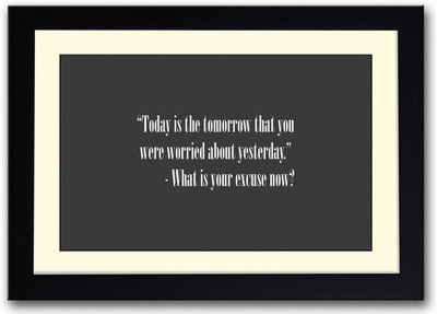 

Today vs Tomorrow Fine Art Print(14 inch X 20 inch, Framed)