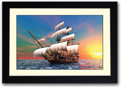 

Pirate Ship Fine Art Print(14 inch X 20 inch, Framed)