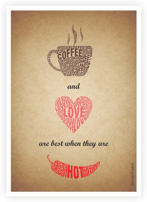 35% OFF on Lab No. 4 Coffee And Love Are Best Coffee Shop Wall Decor Poster Paper Print(23.39 inch X 16.53 inch)