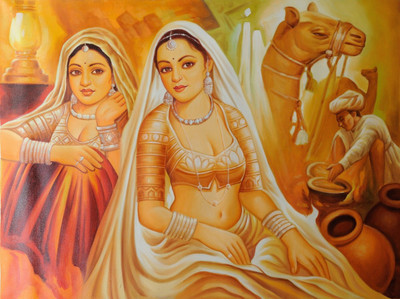 

Posterhouzz Rajasthani Fine Art Print Poster Fine Art Print(12 inch X 18 inch, Rolled)