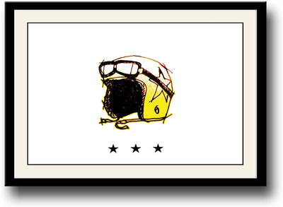 

Café Rumble motorcycle Fine Art Print(10 inch X 14 inch, Framed)