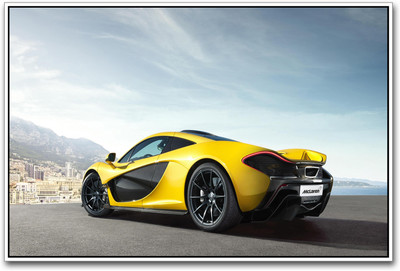 

Yellow Mclaren Sports Car inspired Paper Print(12 inch X 18 inch)