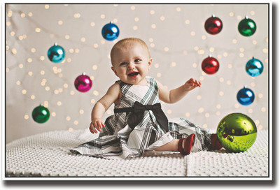 

Cute baby with decoration balls Fine Art Print(12 inch X 18 inch, Rolled)