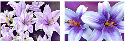 Art Factory Floral Painting Canvas Art(16 inch X 24 inch, Rolled)