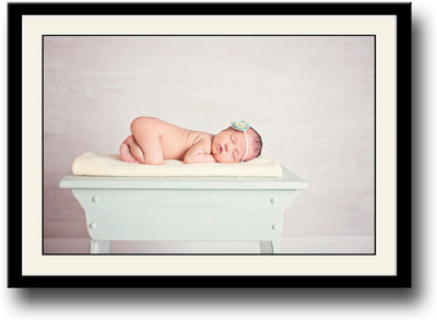 

Baby sleeping on table Fine Art Print(10 inch X 14 inch, Framed)