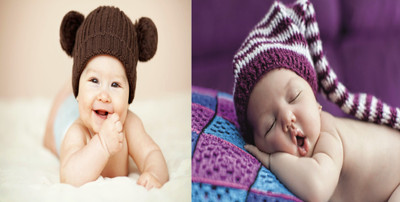 

Cute Baby Poster 2 Pcs Poster Smiling New Born Infant Child love Wall Decor 2 Pcs Combo Photographic Paper(12 inch X 18 inch)