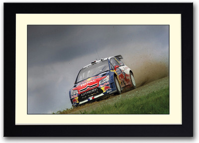 

Rally Racing Car Fine Art Print(14 inch X 20 inch, Framed)